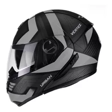 Capacete Peels Urban Vertice Preto Prata Fosco Articulado