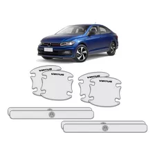 Kit Adesivo Protetor Maçaneta Resinado Vw Virtus 2021 2022