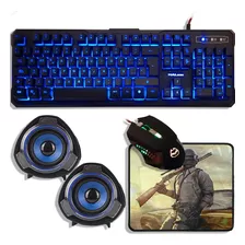 Kit Gamer Halion Odin, Teclado + Mouse + Parlantes + Pad