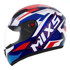 Capacete Moto Mixs Fokker V23 Bavete E Narigueira Brilhante