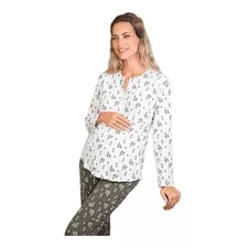 Pijama Maternal Invierno Manga Larga Bianca Secreta 22234