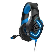 Headset Gamer Draxen Dn100 Preto E Azul Draxen