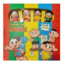 Livro Dedoche Com 4 Bonecos E Cenário Folhas Super Grossas Turma Da Mônica