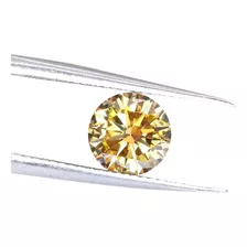 Moissanita Corte Redondo 1.0 Ct 6.5 Mm, Amarilla Certificado