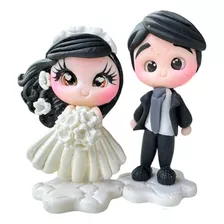 Casal Topo De Bolo Noivinhos Biscuit Casamento Promoção