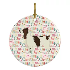 Springer Spaniel Ingles Merry Christmas Adorno De Ceramica