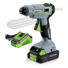 Workpro 20v Cordless Hot Melt Glue Gun Kit, 2.0 Ah Li-ion...