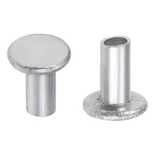 Riveta Semitubular Uxcell De Aluminio De Cabeza Plana, 10...