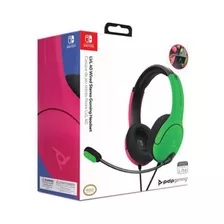 Pdp Auricular Lvl40 Neon Pink/green - Switch - Sniper