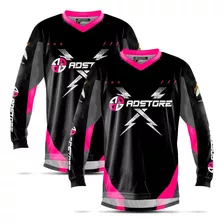 Combo 2 Camisa Motocross Trilha Insane X Pro Tork Rosa