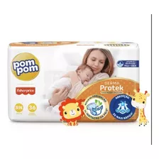 Fralda Pom Pom Amor De Mãe Rn Com 36 Unidades