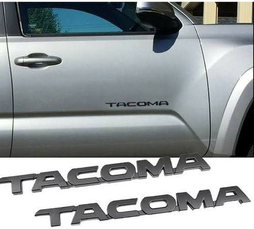 Emblema Letras Tacoma + V6 + 4x4 Negro + Regalo Toyota 06-15 Foto 6