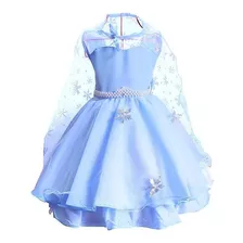 Vestido Elsa Da Frozen 2 Infantil De Festa Fantasia Com Capa