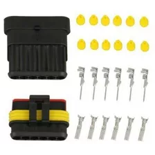 Conector Plug Automotivo 6 Vias Selado Prova D'agua - 5 Kit