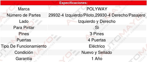 Kit 2 Espejos (de Calidad) Mazda Cx7 07-11 Polyway Foto 4