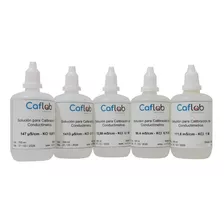 Kit 5 Soluciones Calib. De Conductímetros - 100 Ml - Caflab 