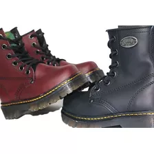 Botas Negras Vino Niño Niña Rockera Piel Cuero Escolar Moda 