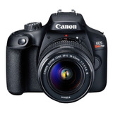 Canon Eos Rebel Kit T100 + Lente 18-55mm Iii + Lente 75-300mm Iii + 16 Gb Dslr Color  Negro
