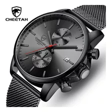 Reloj De Cuarzo Cheetah Business Con Correa De Malla Y Calen