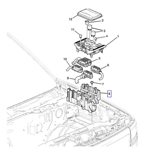 Soporte Caja Fusibles Gmc Sierra 2500 Hd 6.0l V8 2015 Foto 3