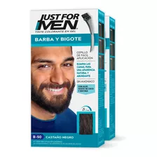 Tinte Just For Men Barba Y Bigote Color Castaño Negro 2-pack