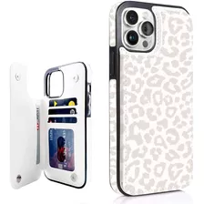 Funda Billetera Para iPhone 13 Pro Max 6.7 Leopardo Beige