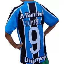 Conjunto Camiseta Gremio Suarez Remera Niño Futbol Short