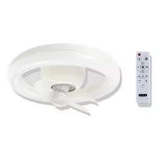 Ventilador Foco Techo Lampara Led 30w Control Remoto Base E27 Cantidad De Aspas 4 Color De La Estructura Blanco Color De Las Aspas Blanco Diámetro 10 Pulgadas Material De Las Aspas Plástico