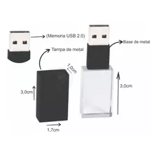 Pen Drive Vidro Preto De 64 Gb Kit 10 Unidades