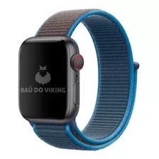 Pulseira Nylon Loop Sport Azul-maré Compatível Com Apple Watch 38/40/41mm