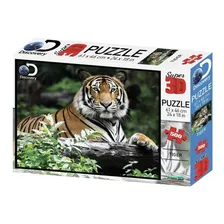 Quebra Cabeça Super 3d Tigre C/500 Peças Multikids