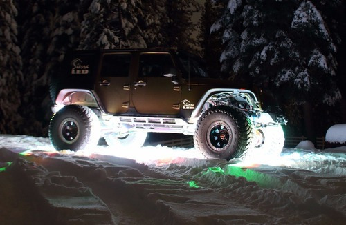 Luz Led Rgb Rock Light 8 Pieza Multicolor Polaris Canam Jeep Foto 2