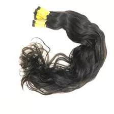 Cabelo Humano Ondulado Mega Hair 60cm, 50grs Pontas Medias Cor Castanho