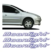 Kit Adesivo Peugeot Moonlight 206 2007/2008 Azul Resinado