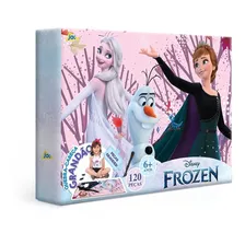 Quebra Cabeça Puzzle Frozen Disney 120 Peças Grandes Jak