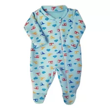 Macacao Para Bebe Em Soft Estampado Menino E Menina Ziper