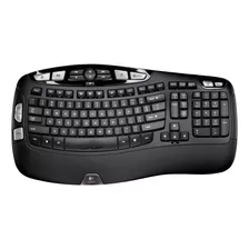 Logitech K350 Teclado Inalámbrico, Negro Idioma Inglés Us