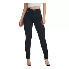 Calça Jeans Skinny Feminina Preta Moda Plus Size 36 Ao 54