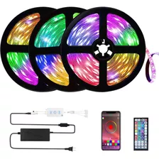 Luces Rgb 15 Metros Cinta Luz Tiras Led Control Bluetooth