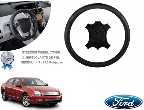 Funda Cubrevolante Negro Piel Ford Fusion 2007 Foto 2