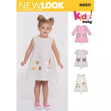 New Look Patrón De Costura N - Vestido Novedoso Para Niño.