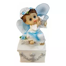 Ángel Joyero En Porcelana Italiana 11cm