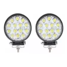 Faros Led Reflector 14 Led 42w Negro 12v/24v X 2 Unidades