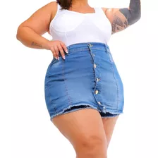 Short Saia Jeans Plus Size