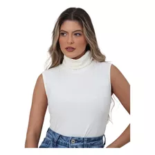 Blusa Feminina Canelada Gola Alta