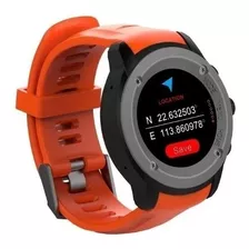 Smartwatch Ghia Draco 1.3 Caja Negra, Malla Naranjado Y Bisel Gris Gac-141