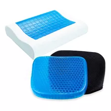  Almohada Viscoelástica Con Gel + Asiento Gel Ortopédico