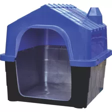 Casa Para Perro Gato Plástico Resistente Chica 36x32x33cm Color Azul