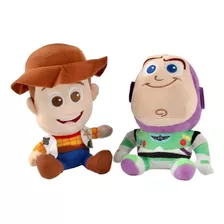 2 Pelúcias Toy Story Buzz Xerife Woody Musicais! 25 Cm