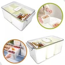 Kit Organizador De Geladeira Com Cestos Multiuso Clear Fresh